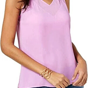 INC Purple Jewel Neck Sleeveless Blouse in Size 3X